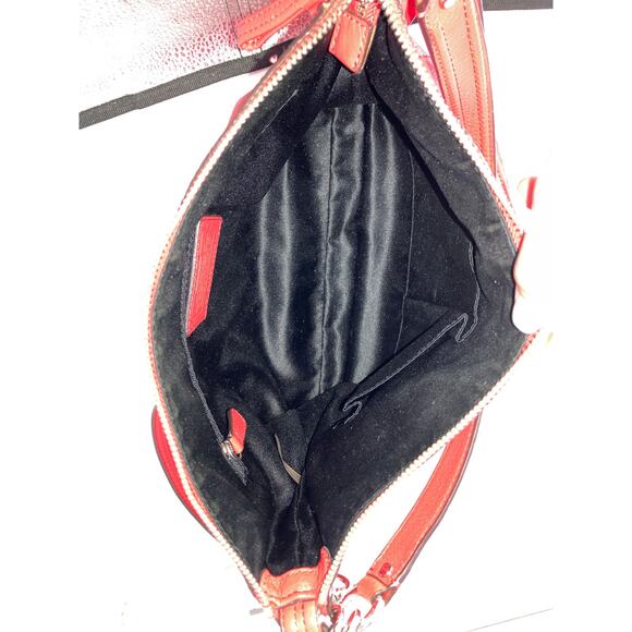 COACH 22421M MEDIUM CORAL PEBBLED LEATHER CROSSBODY BAG - Picture 10 of 12